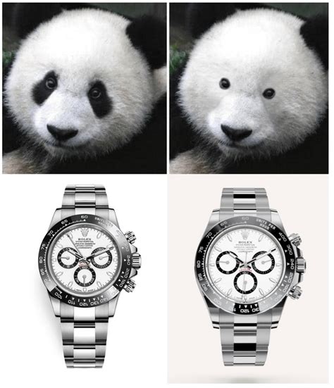 rolex panda new vs old|rolex daytona panda color chart.